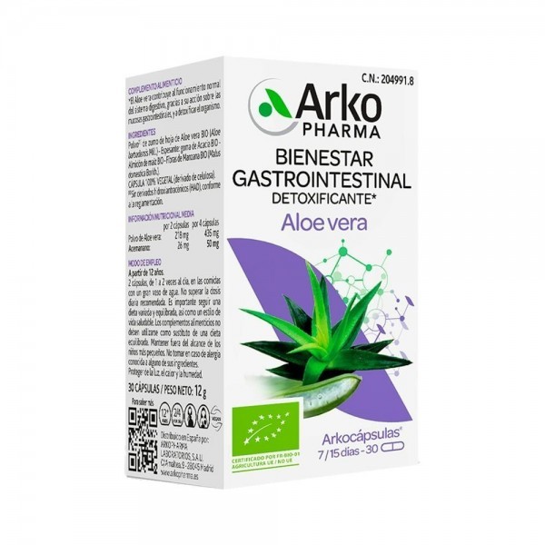 Arkocápsulas Aloe Vera BIO 30 Cápsulas Arkopharma